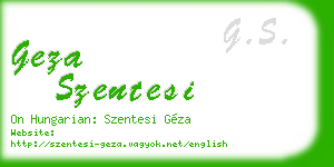 geza szentesi business card